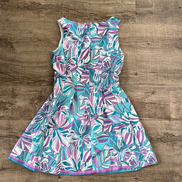 Pappagallo Dress, Bahama Blue Multi - Picture 5 of 9